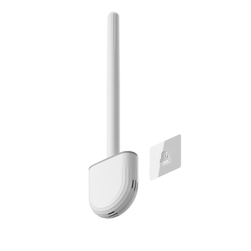 Bathroom Toilet Silicone Brush with Holder
