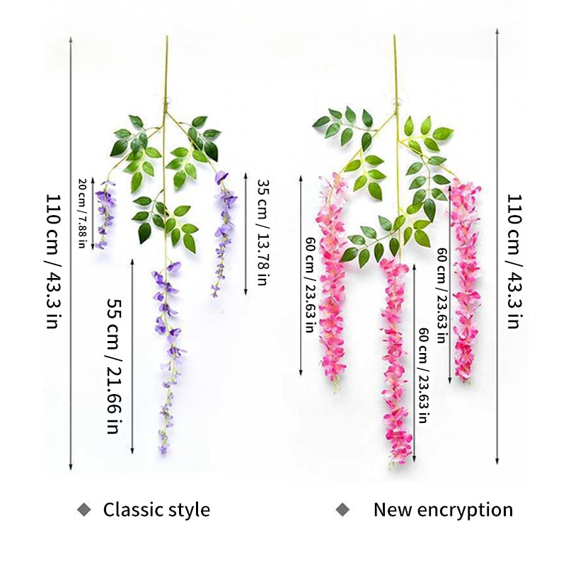 Wisteria Flower Decoration For Home and Wedding- 12pcs