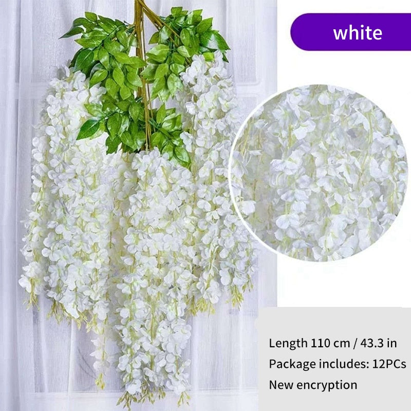 Wisteria Flower Decoration For Home and Wedding- 12pcs