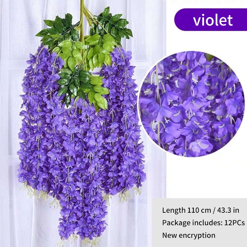 Wisteria Flower Decoration For Home and Wedding- 12pcs